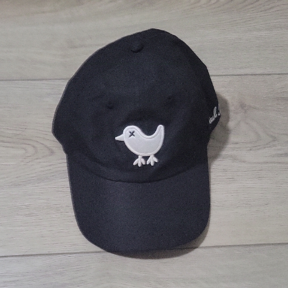 Bad Birdie Black Cap with White Bird Logo